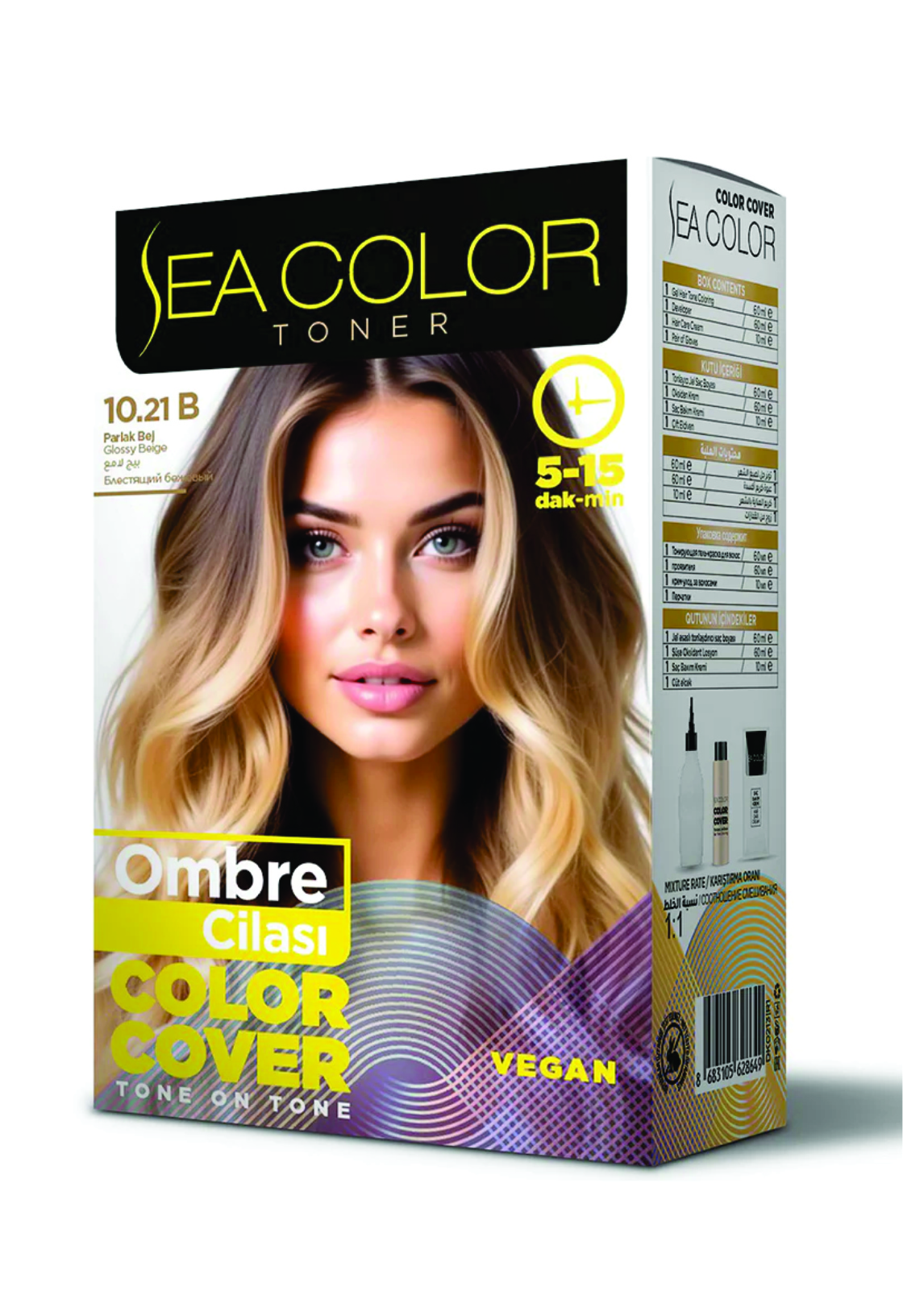 Sea Color თმის ტონირების საღებავი 10,21B