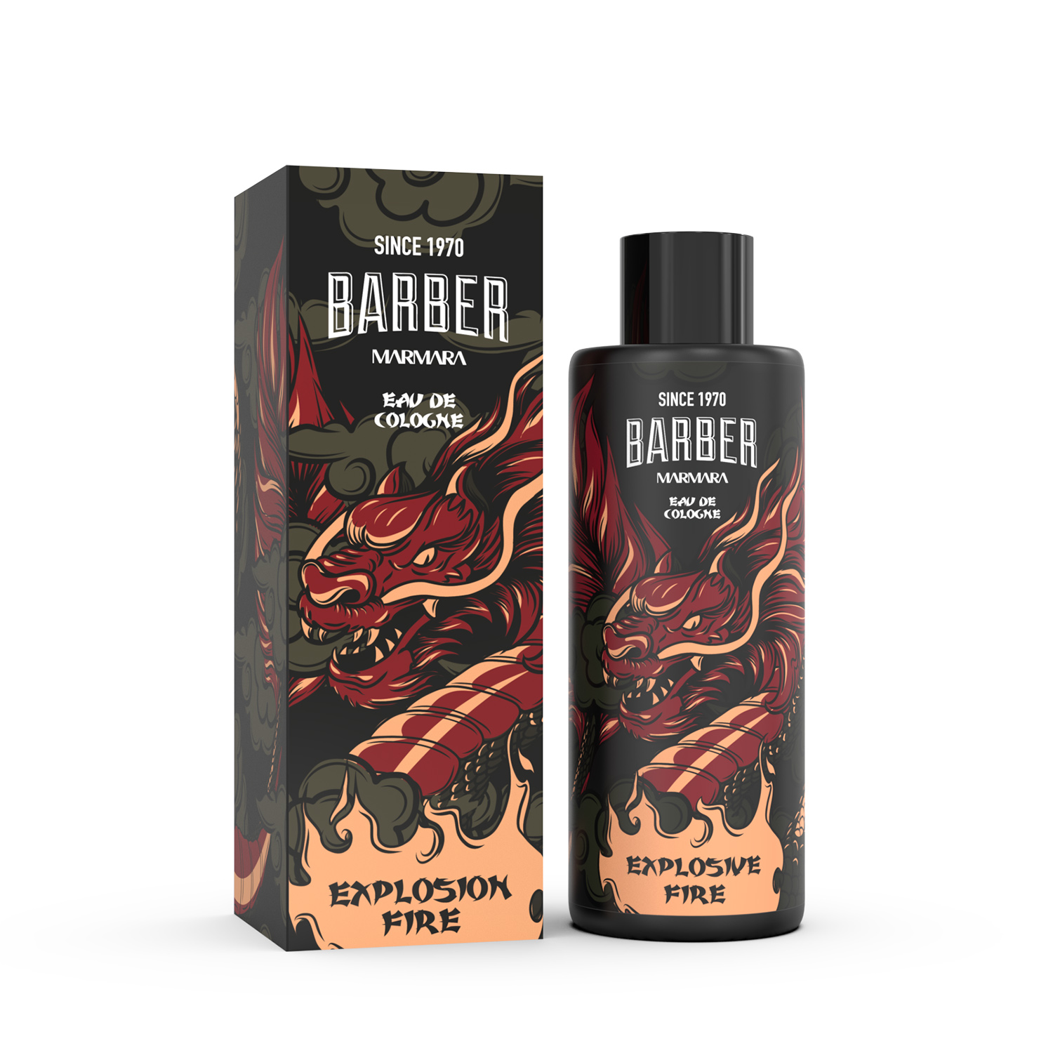 Marmara Barber Eau De Cologne DRAGON EDITION პარსვის შემდგომი ლოსიონი 500 მლ  Glass/შუშა