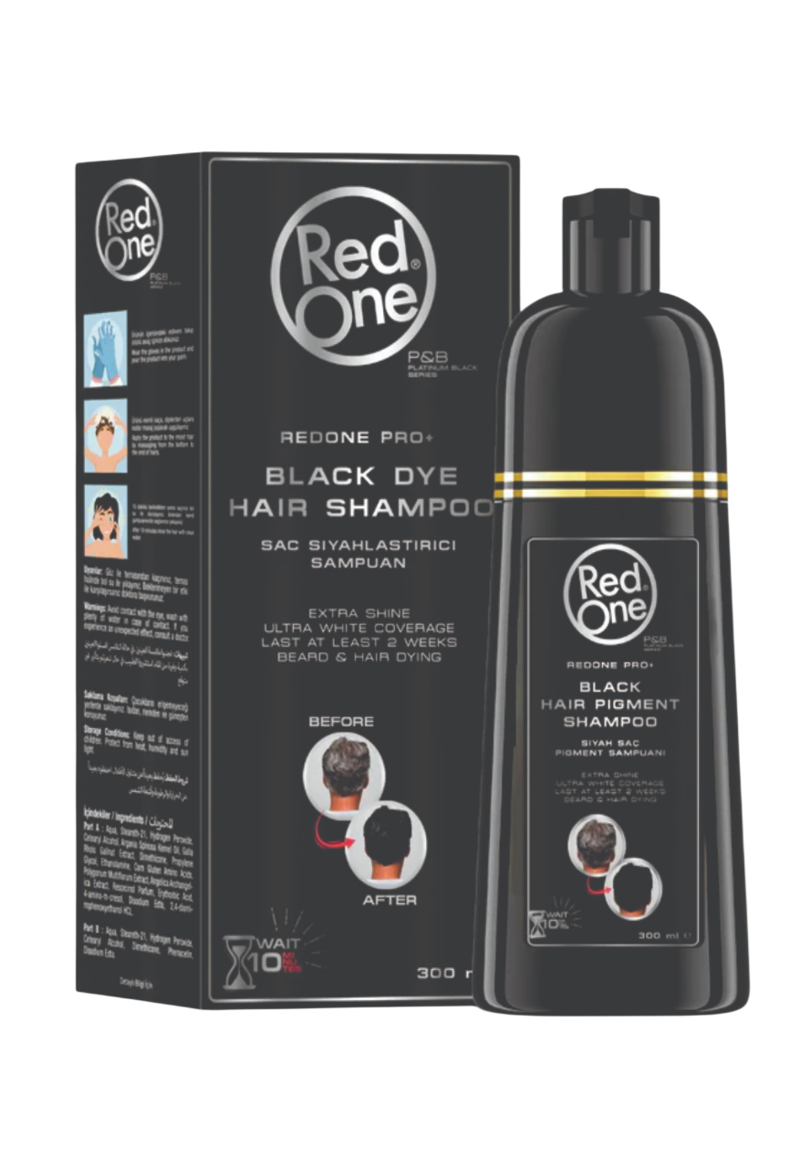 Redone Black Shampoo ჭაღარა თმის შავი პიგმენტური შამპუნი 300 მლ