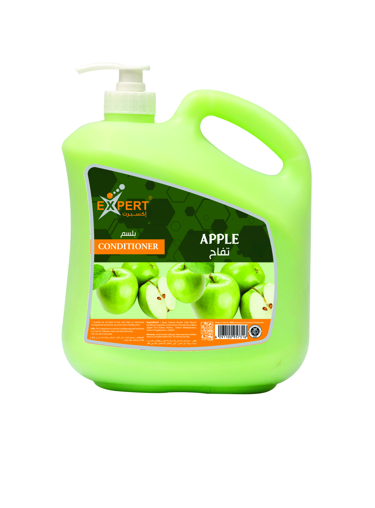 EXPERT CONDICIONER APPLE თმის კონდიციონერი მწვანე ვაშლის ექსტრაქტით 4,2 ლტ