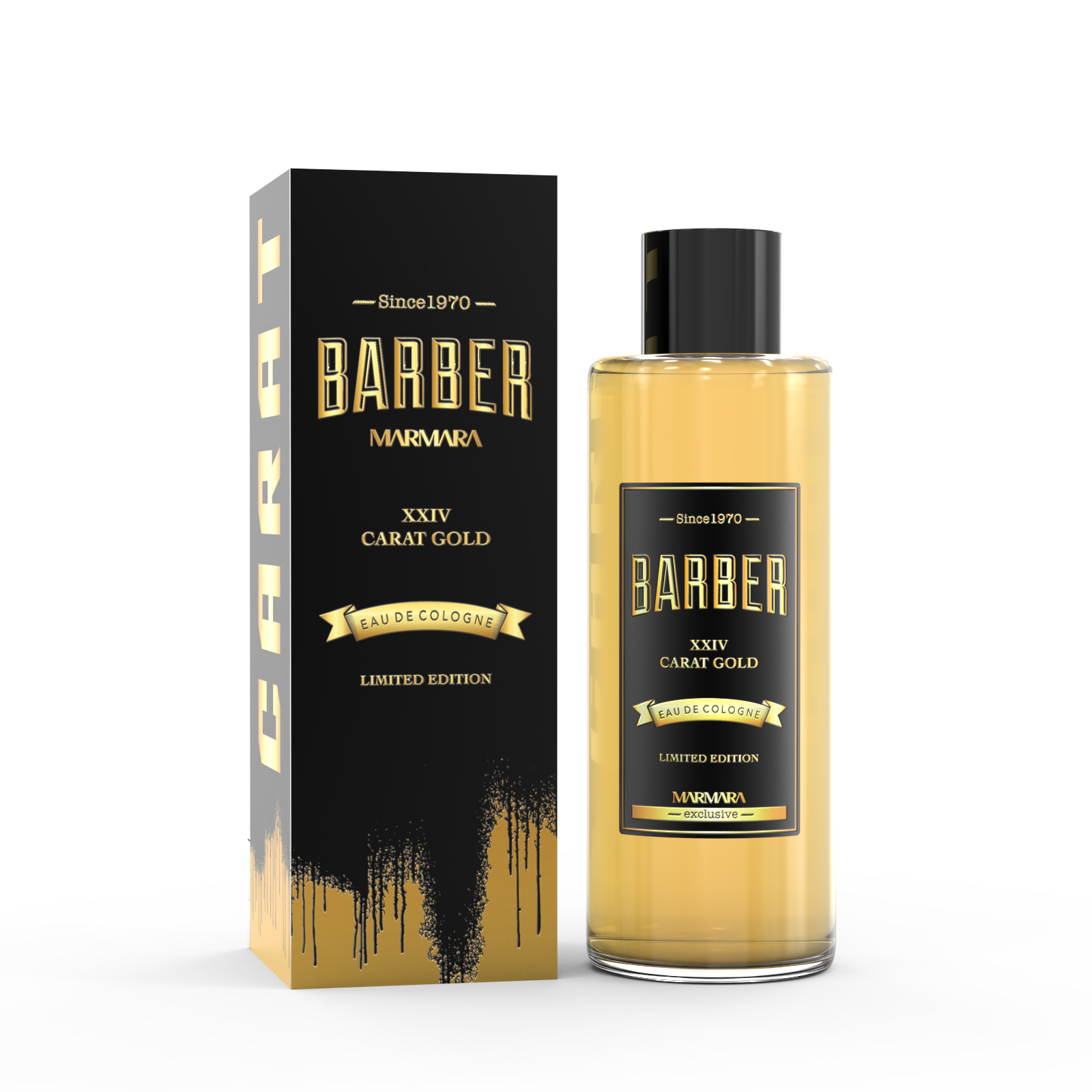 Marmara Barber Eau De Cologne GOLD EDITION პარსვის შემდგომი ლოსიონი 500 მლ Glass/შუშა