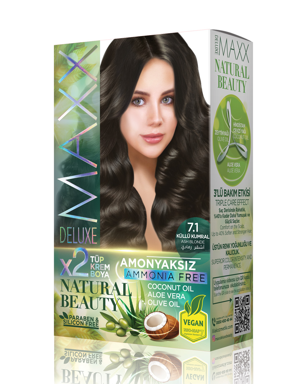 MAXX DELUXE NATURAL BEAUTY უამიაკო თმის საღებავი