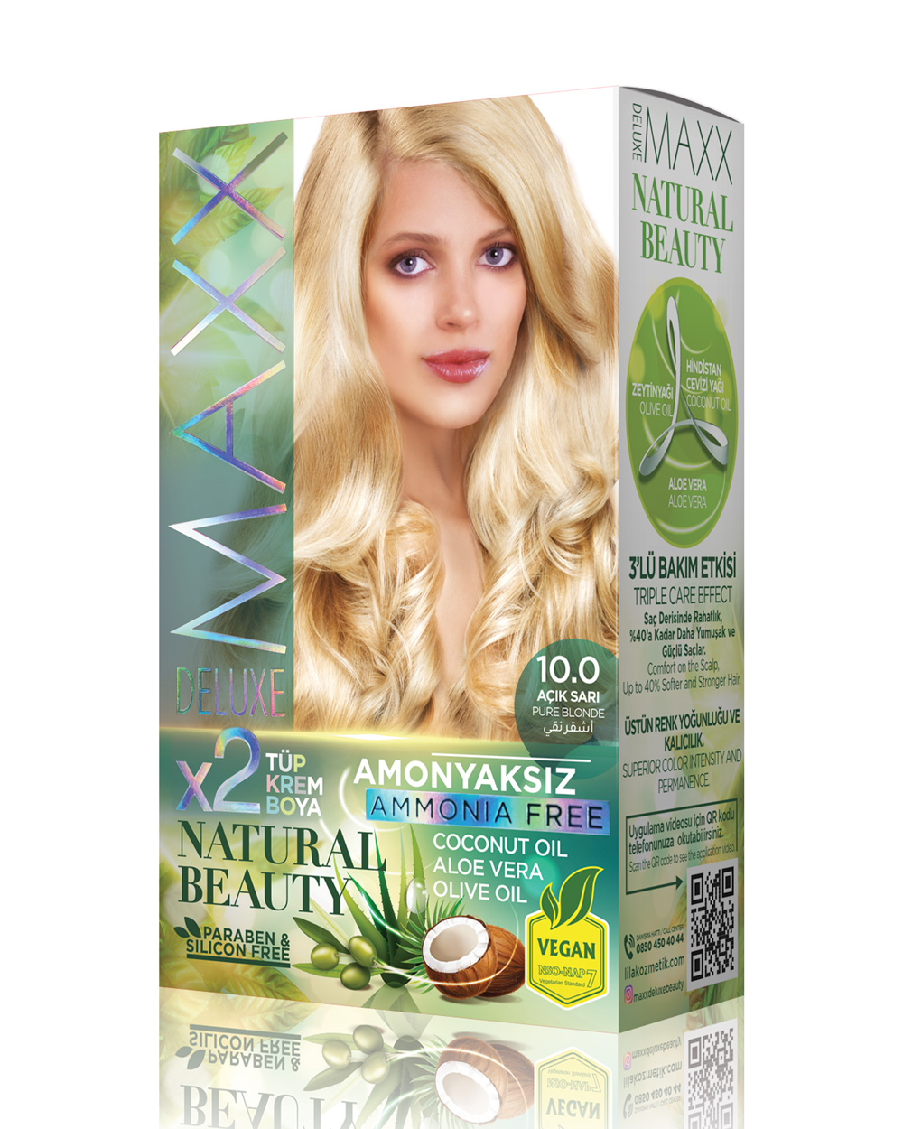 MAXX DELUXE NATURAL BEAUTY უამიაკო თმის საღებავი