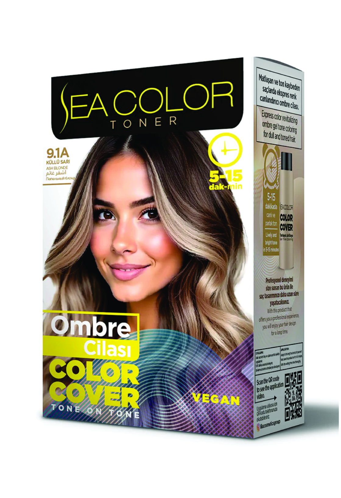 Sea Color თმის ტონირების საღებავი 9.1A