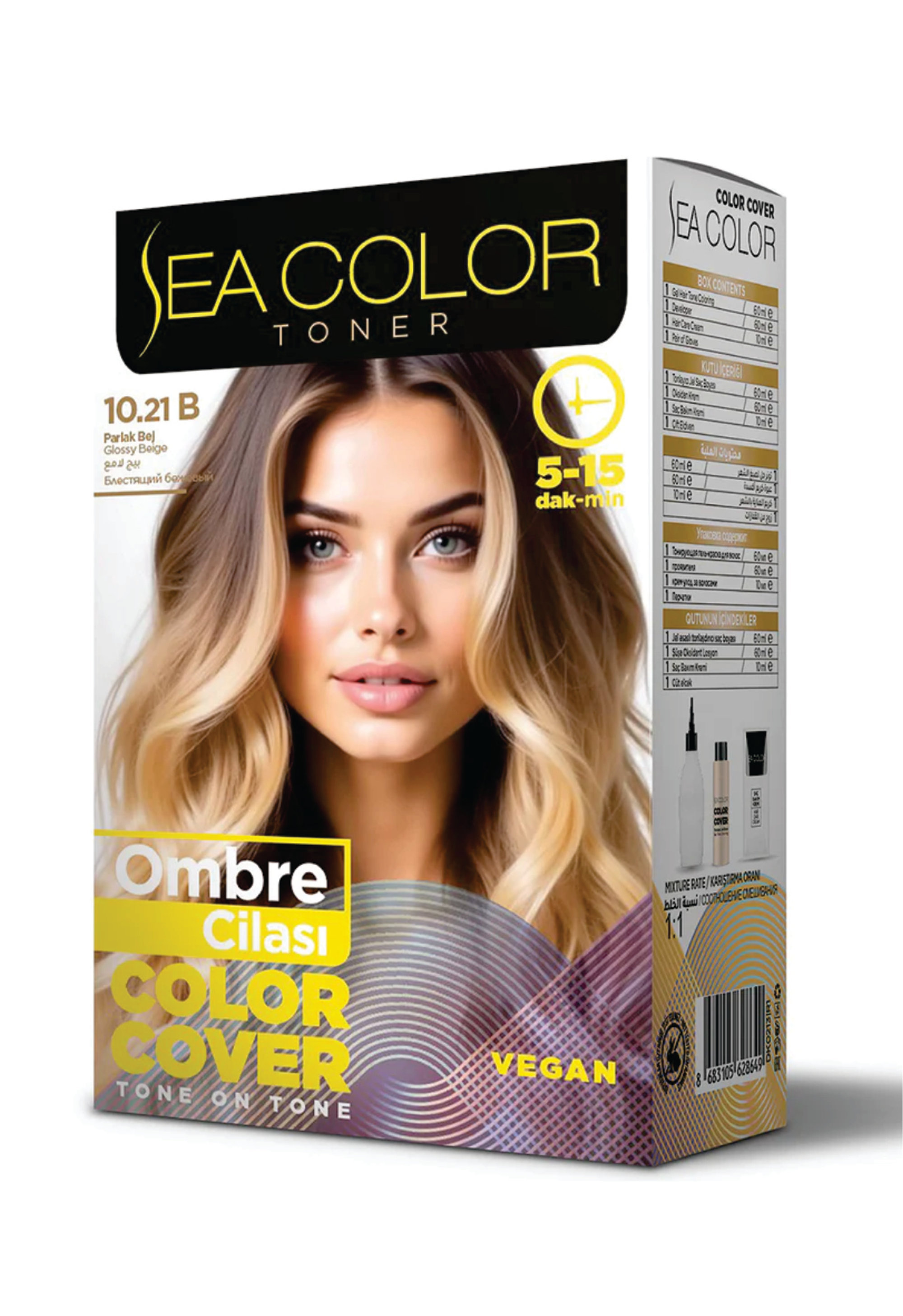 Sea Color თმის ტონირების საღებავი 10,21B