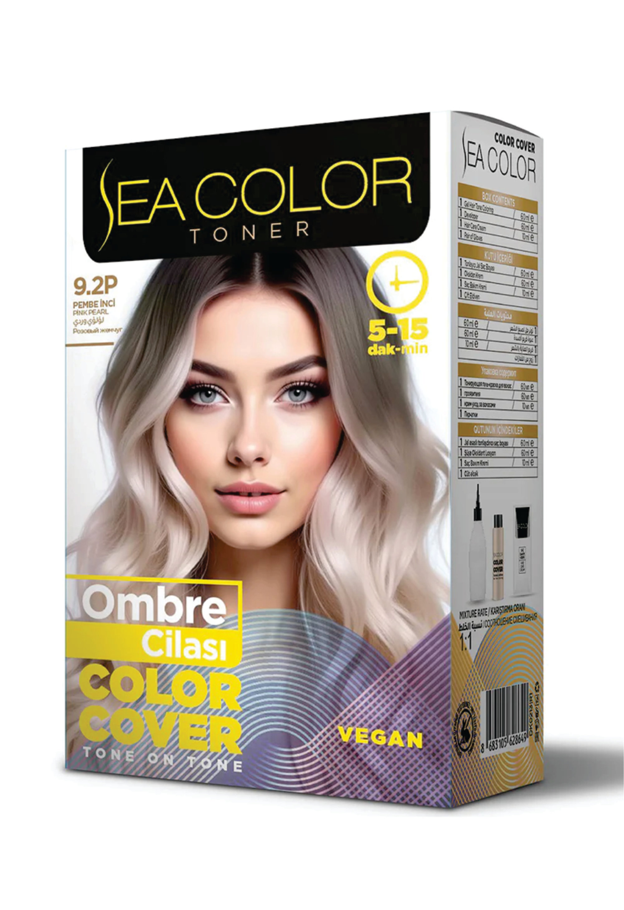 Sea Color თმის ტონირების საღებავი 9.2P