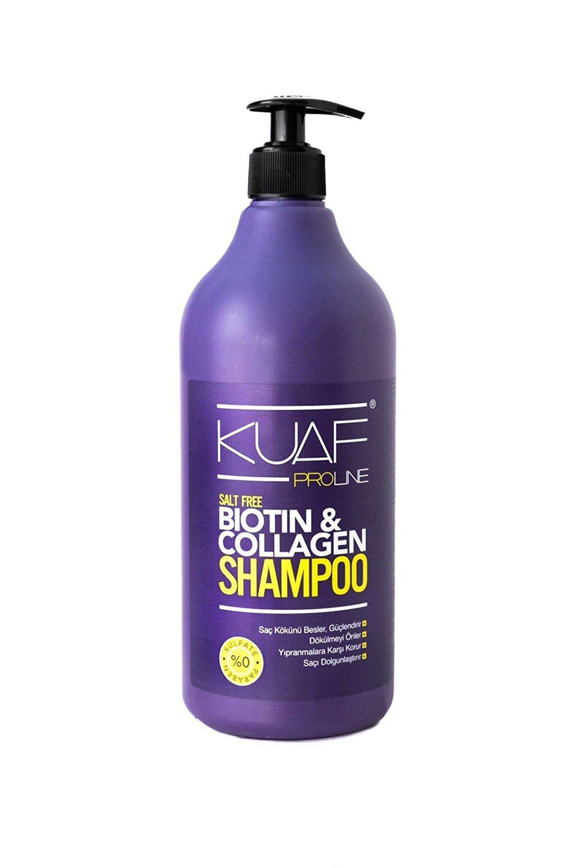 KUAF Sulfate Free Biotin&Collagen Shampoo თმის შამპუნი სულფატის და პარაბენების გარეშე ბიოტინით & კოლაგენით 1000 მლ