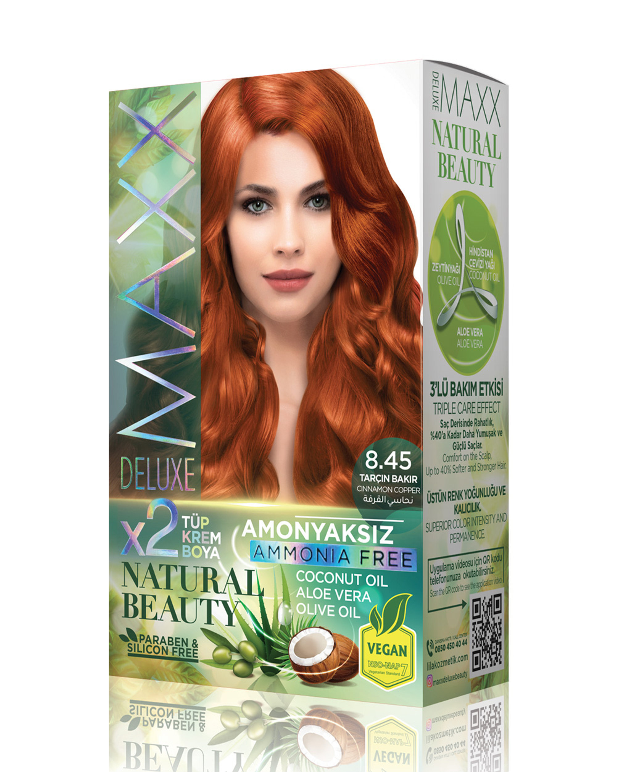 MAXX DELUXE NATURAL BEAUTY უამიაკო თმის საღებავი