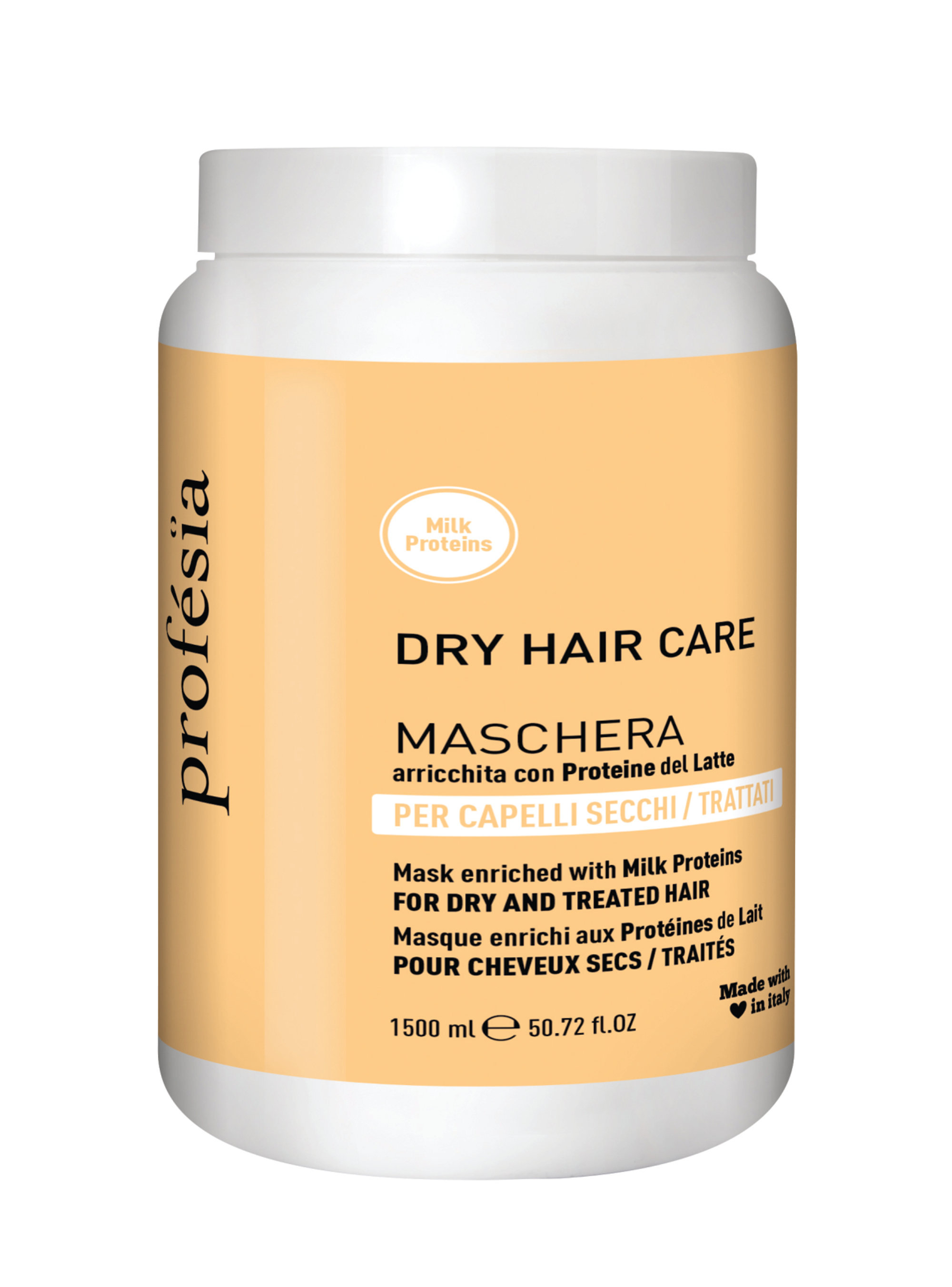 PROFESIA Dry Hair Care Mask Milk Protein  მშრალი თმის ნიღაბი 1500 მლ