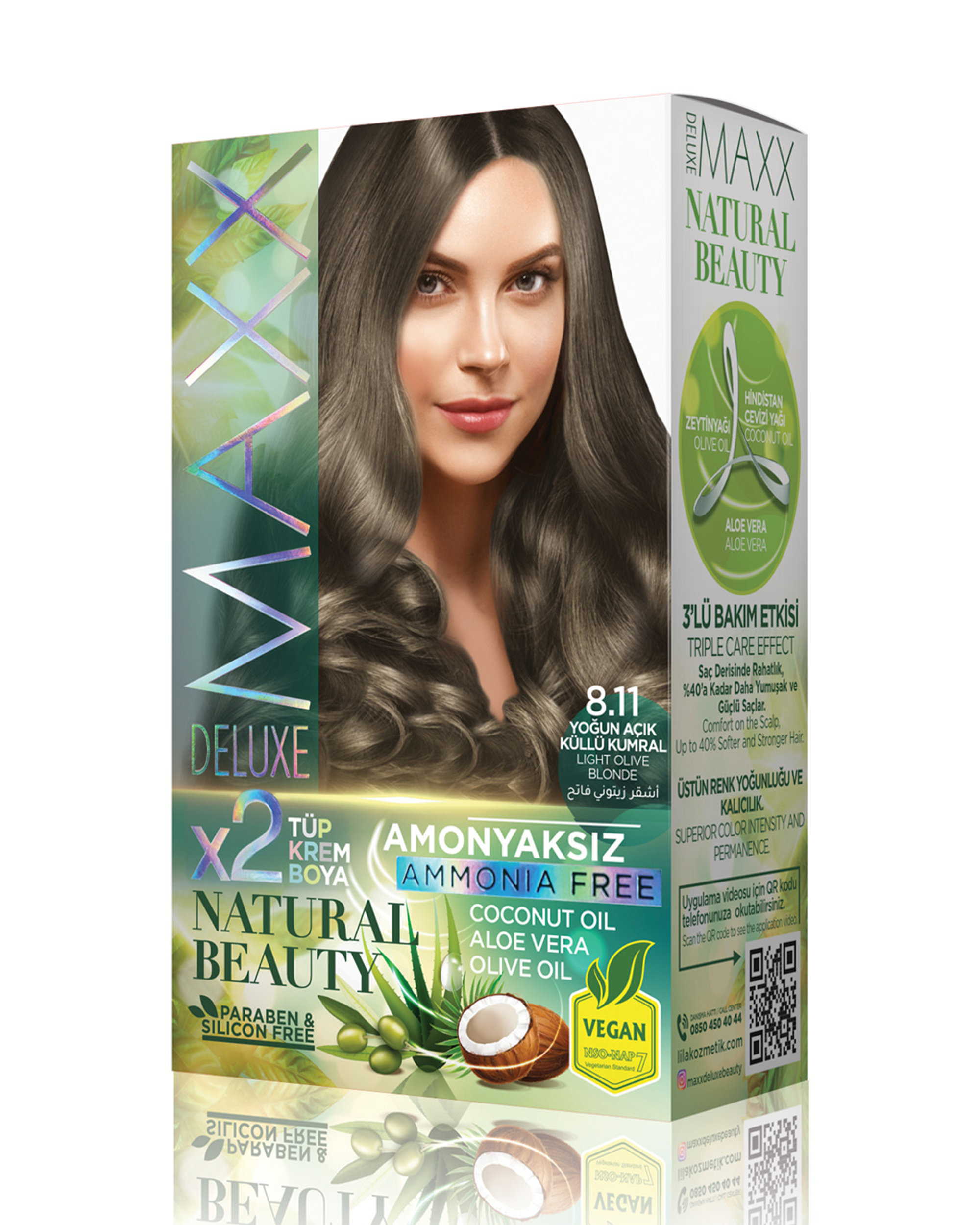 MAXX DELUXE NATURAL BEAUTY უამიაკო თმის საღებავი