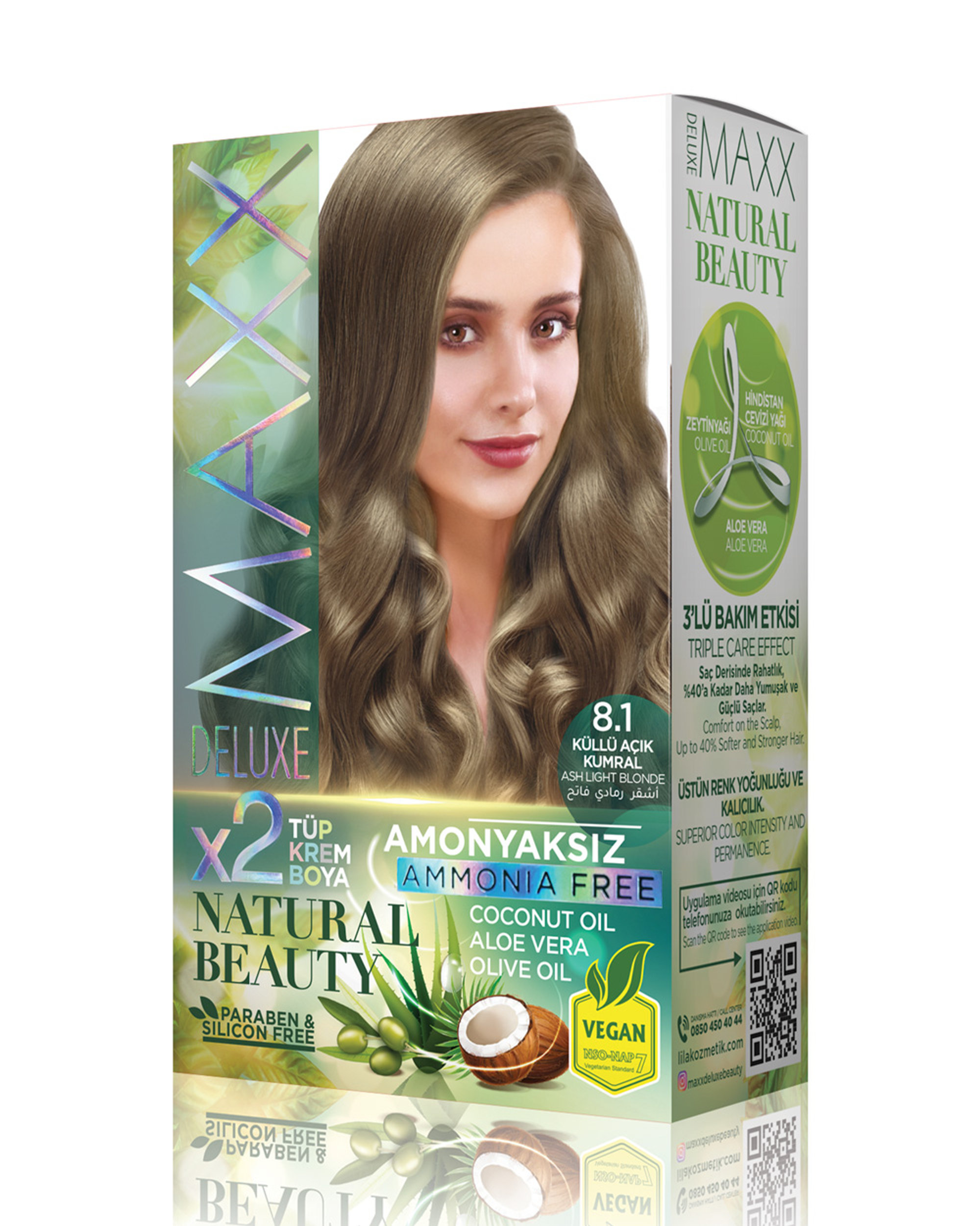 MAXX DELUXE NATURAL BEAUTY უამიაკო თმის საღებავი