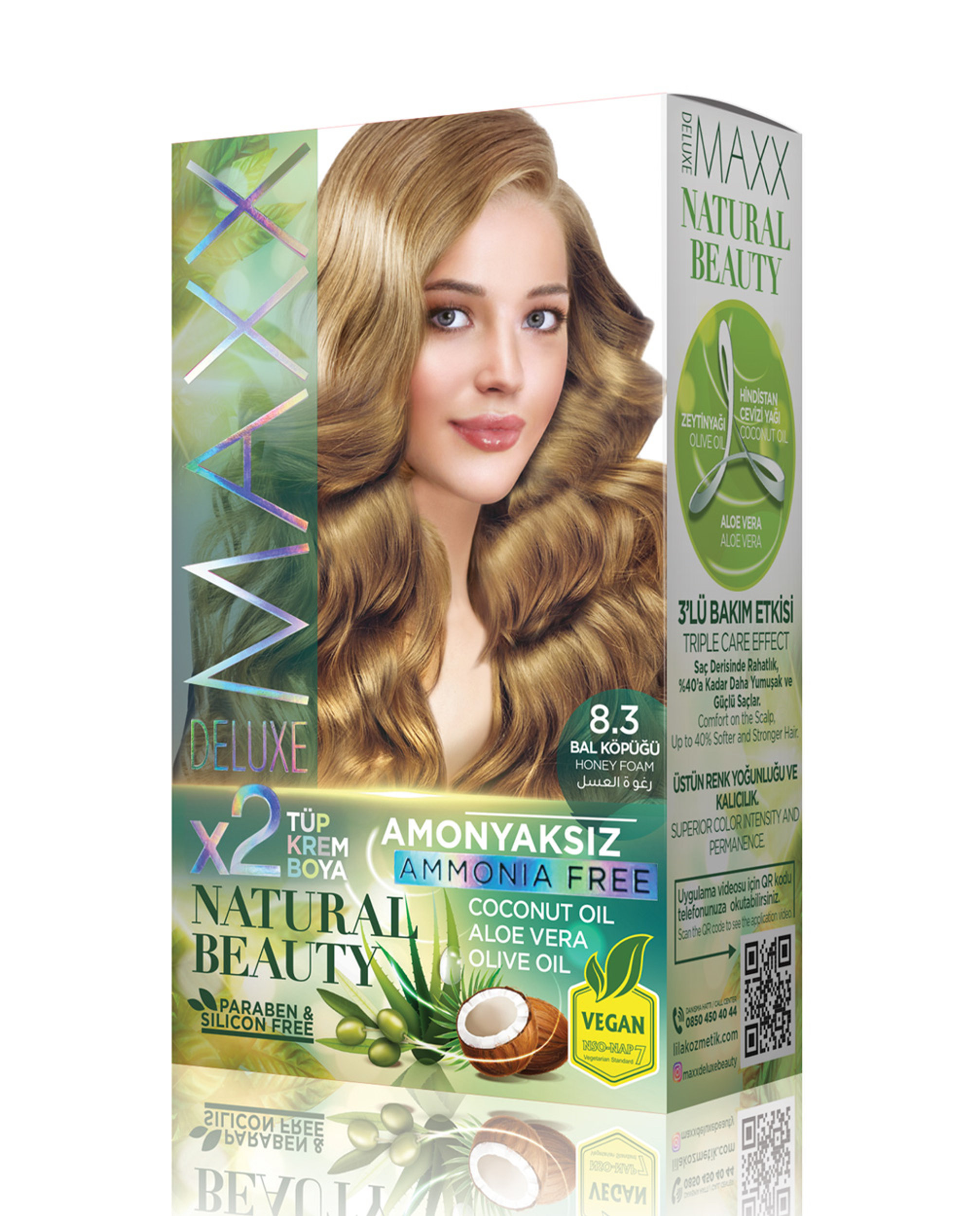MAXX DELUXE NATURAL BEAUTY უამიაკო თმის საღებავი