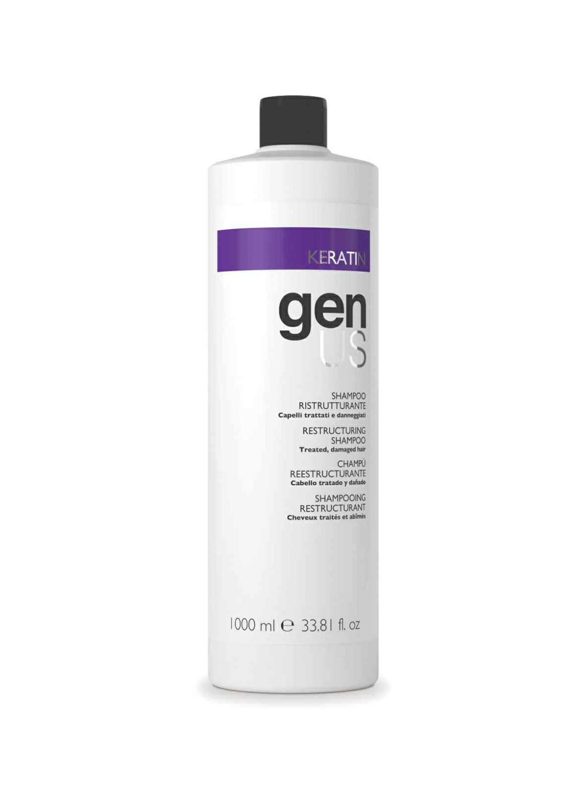 GENUS Keratin Restructuring Shampoo კერატინის შამპუნი 1000 მლ / 300 მლ