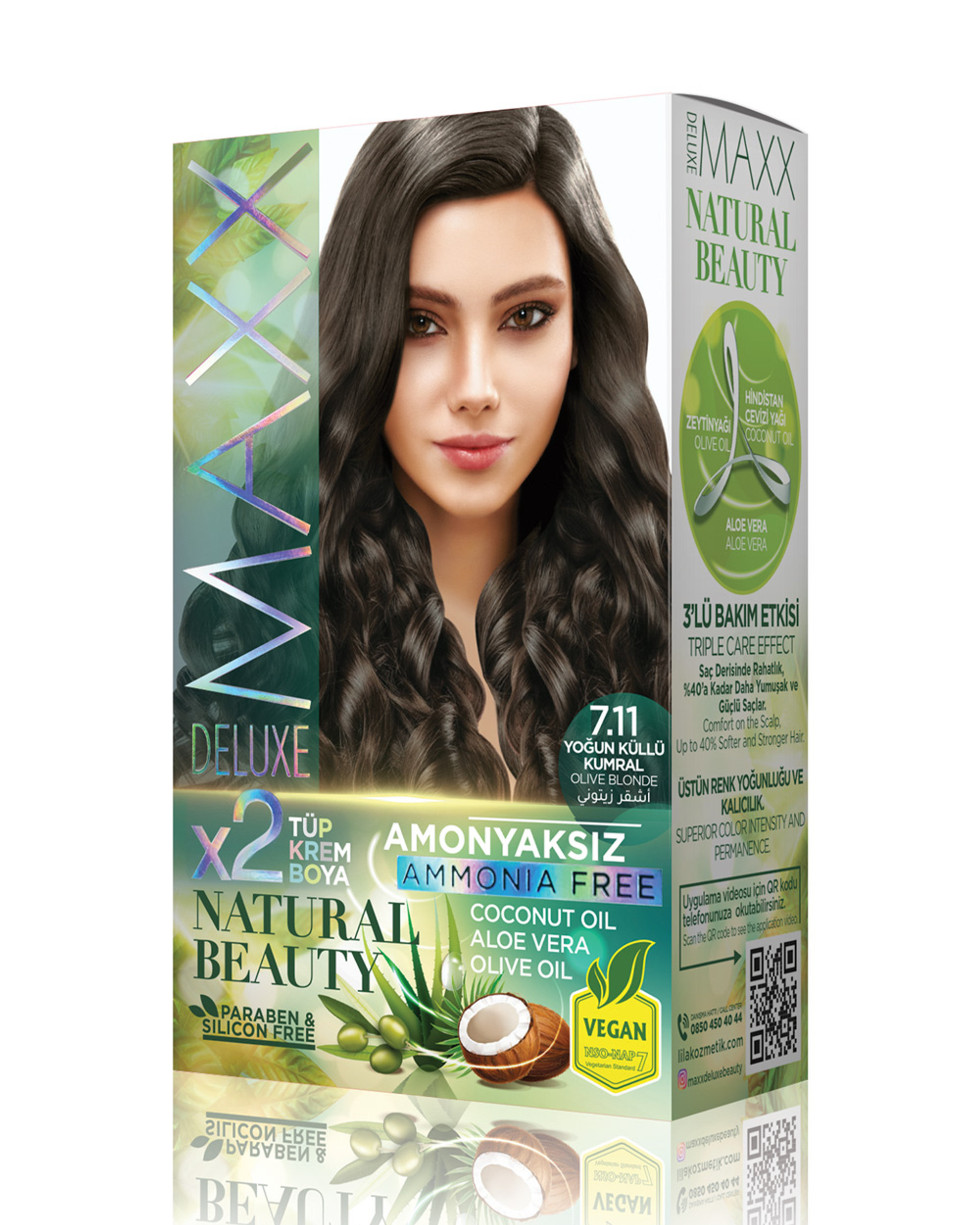 MAXX DELUXE NATURAL BEAUTY უამიაკო თმის საღებავი