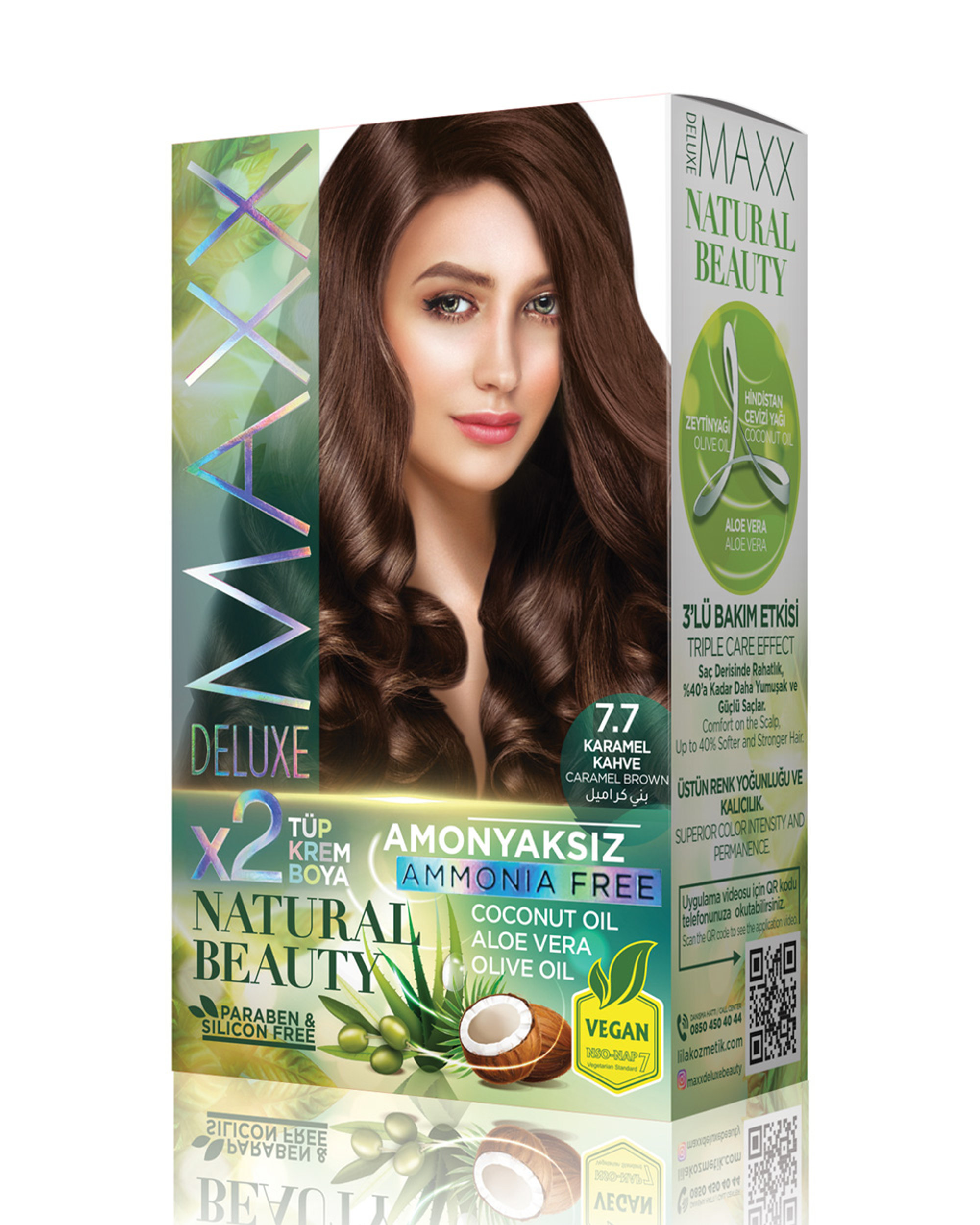 MAXX DELUXE NATURAL BEAUTY უამიაკო თმის საღებავი